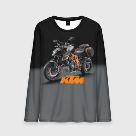 Мужской лонгслив 3D с принтом KTM 4 в Екатеринбурге, 100% полиэстер | длинные рукава, круглый вырез горловины, полуприлегающий силуэт | ktm | moto | катээм | ктм | мото | мотоцикл | мотоциклы