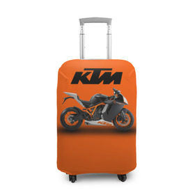 Чехол для чемодана 3D с принтом KTM 1 в Екатеринбурге, 86% полиэфир, 14% спандекс | двустороннее нанесение принта, прорези для ручек и колес | ktm | moto | катээм | ктм | мото | мотоцикл | мотоциклы