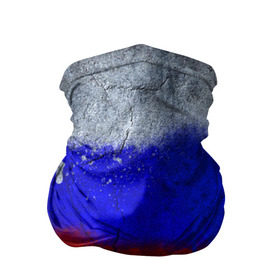 Бандана-труба 3D с принтом Триколор (Краской на земле) в Екатеринбурге, 100% полиэстер, ткань с особыми свойствами — Activecool | плотность 150‒180 г/м2; хорошо тянется, но сохраняет форму | Тематика изображения на принте: russia | белый | красный | российский флаг | россия | синий | триколор