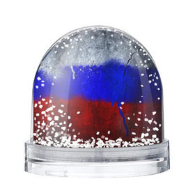 Снежный шар с принтом Триколор (Краской на земле) в Екатеринбурге, Пластик | Изображение внутри шара печатается на глянцевой фотобумаге с двух сторон | russia | белый | красный | российский флаг | россия | синий | триколор