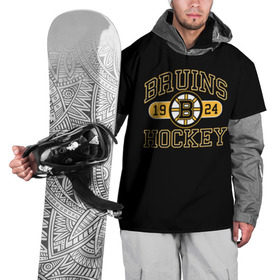 Накидка на куртку 3D с принтом Boston Bruins в Екатеринбурге, 100% полиэстер |  | boston bruins | nxl | stanley cup | хоккей