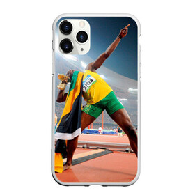 Чехол для iPhone 11 Pro Max матовый с принтом Болт в Екатеринбурге, Силикон |  | bolt | атлетика | бег | олимпиада | усэйн