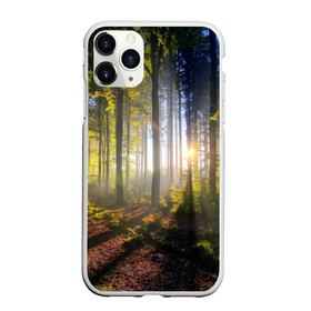 Чехол для iPhone 11 Pro матовый с принтом Утро в лесу в Екатеринбурге, Силикон |  | bright | fog | forest | morning | sun | tree | trees | дерево | деревья | лес | солнце | туман | утро | яркое