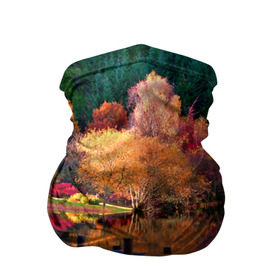 Бандана-труба 3D с принтом Осень в Екатеринбурге, 100% полиэстер, ткань с особыми свойствами — Activecool | плотность 150‒180 г/м2; хорошо тянется, но сохраняет форму | autumn | boat | bright | colors | forest | paint | river | trees | деревья | краски | лес | лодка | осень | река | цвета | яркие