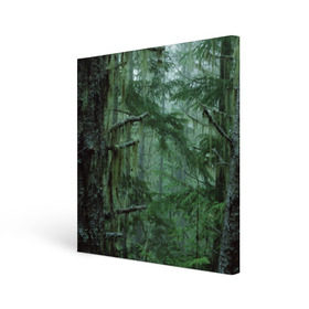 Холст квадратный с принтом Дремучий лес в Екатеринбурге, 100% ПВХ |  | camouflage | dense | fog | forest | spruce | tree | дремучий | ёлка | ельник | камуфляж | лес | маскировка | туман