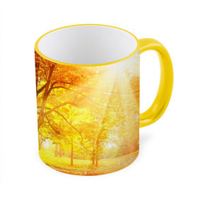 Кружка 3D с принтом Осень в Екатеринбурге, керамика | ёмкость 330 мл | autumn | bright | colors | forest | paint | trees | деревья | краски | лес | осень | цвета | яркие