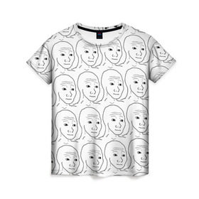 Женская футболка 3D с принтом I Know That Feel Bro в Екатеринбурге, 100% полиэфир ( синтетическое хлопкоподобное полотно) | прямой крой, круглый вырез горловины, длина до линии бедер | мем | мемы