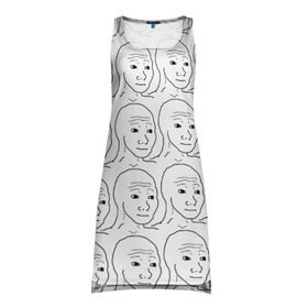 Платье-майка 3D с принтом I Know That Feel Bro в Екатеринбурге, 100% полиэстер | полуприлегающий силуэт, широкие бретели, круглый вырез горловины, удлиненный подол сзади. | мем | мемы