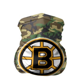 Бандана-труба 3D с принтом Bruins Camouflage в Екатеринбурге, 100% полиэстер, ткань с особыми свойствами — Activecool | плотность 150‒180 г/м2; хорошо тянется, но сохраняет форму | boston bruins | camouflage | hockey | nhl | нхл | хоккей