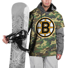 Накидка на куртку 3D с принтом Bruins Camouflage в Екатеринбурге, 100% полиэстер |  | boston bruins | camouflage | hockey | nhl | нхл | хоккей