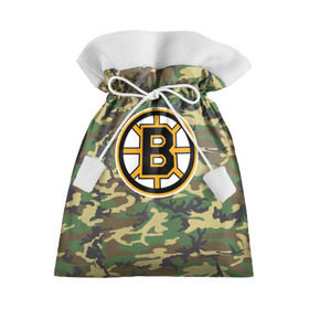 Подарочный 3D мешок с принтом Bruins Camouflage в Екатеринбурге, 100% полиэстер | Размер: 29*39 см | Тематика изображения на принте: boston bruins | camouflage | hockey | nhl | нхл | хоккей