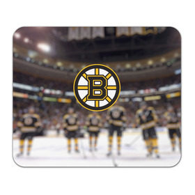 Коврик прямоугольный с принтом Boston Bruins в Екатеринбурге, натуральный каучук | размер 230 х 185 мм; запечатка лицевой стороны | бостон | брюинз
