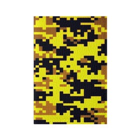 Обложка для паспорта матовая кожа с принтом Пиксели в Екатеринбурге, натуральная матовая кожа | размер 19,3 х 13,7 см; прозрачные пластиковые крепления | Тематика изображения на принте: военная тематика | камуфляж | милитари