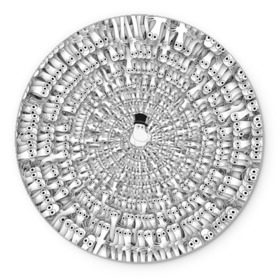 Коврик круглый с принтом Хатифнатты в Екатеринбурге, резина и полиэстер | круглая форма, изображение наносится на всю лицевую часть | moomins | мумми тролль | папа