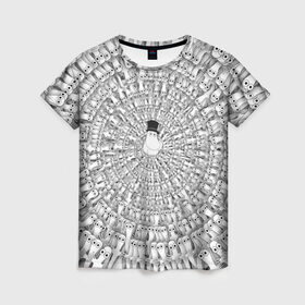 Женская футболка 3D с принтом Хатифнатты в Екатеринбурге, 100% полиэфир ( синтетическое хлопкоподобное полотно) | прямой крой, круглый вырез горловины, длина до линии бедер | moomins | мумми тролль | папа