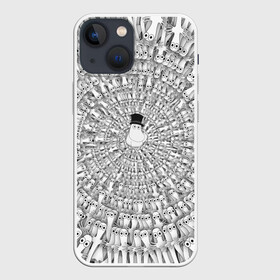 Чехол для iPhone 13 mini с принтом Хатифнатты в Екатеринбурге,  |  | Тематика изображения на принте: moomins | мумми тролль | папа