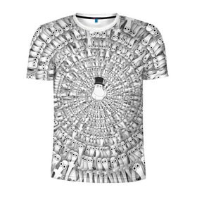 Мужская футболка 3D спортивная с принтом Хатифнатты в Екатеринбурге, 100% полиэстер с улучшенными характеристиками | приталенный силуэт, круглая горловина, широкие плечи, сужается к линии бедра | Тематика изображения на принте: moomins | мумми тролль | папа