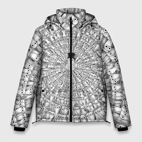 Мужская зимняя куртка 3D с принтом Хатифнатты в Екатеринбурге, верх — 100% полиэстер; подкладка — 100% полиэстер; утеплитель — 100% полиэстер | длина ниже бедра, свободный силуэт Оверсайз. Есть воротник-стойка, отстегивающийся капюшон и ветрозащитная планка. 

Боковые карманы с листочкой на кнопках и внутренний карман на молнии. | moomins | мумми тролль | папа