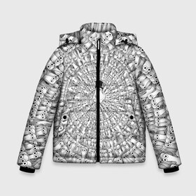 Зимняя куртка для мальчиков 3D с принтом Хатифнатты в Екатеринбурге, ткань верха — 100% полиэстер; подклад — 100% полиэстер, утеплитель — 100% полиэстер | длина ниже бедра, удлиненная спинка, воротник стойка и отстегивающийся капюшон. Есть боковые карманы с листочкой на кнопках, утяжки по низу изделия и внутренний карман на молнии. 

Предусмотрены светоотражающий принт на спинке, радужный светоотражающий элемент на пуллере молнии и на резинке для утяжки | Тематика изображения на принте: moomins | мумми тролль | папа