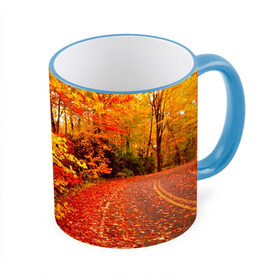 Кружка 3D с принтом Осень в Екатеринбурге, керамика | ёмкость 330 мл | Тематика изображения на принте: autumn | bright | colors | forest | paint | trees | деревья | краски | лес | осень | цвета | яркие