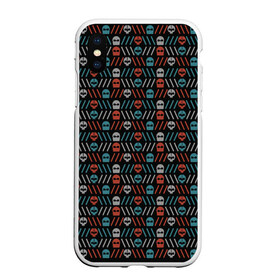 Чехол для iPhone XS Max матовый с принтом TwentyONE PILOTS pattern в Екатеринбурге, Силикон | Область печати: задняя сторона чехла, без боковых панелей | 21 | blurryface | music | twenty one pilots