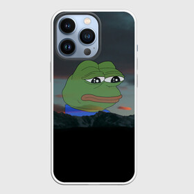 Чехол для iPhone 13 Pro с принтом Sad frog в Екатеринбурге,  |  | pepe | пепе