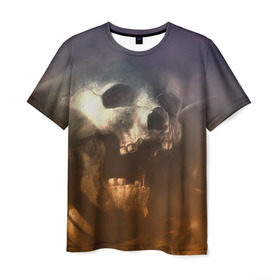 Мужская футболка 3D с принтом Doom в Екатеринбурге, 100% полиэфир | прямой крой, круглый вырез горловины, длина до линии бедер | doom | skull | slayer | палач | скелет | череп