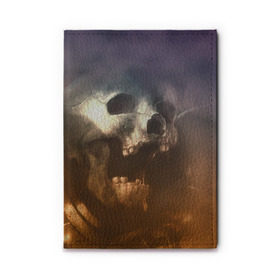 Обложка для автодокументов с принтом Doom в Екатеринбурге, натуральная кожа |  размер 19,9*13 см; внутри 4 больших “конверта” для документов и один маленький отдел — туда идеально встанут права | doom | skull | slayer | палач | скелет | череп