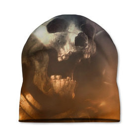 Шапка 3D с принтом Doom в Екатеринбурге, 100% полиэстер | универсальный размер, печать по всей поверхности изделия | doom | skull | slayer | палач | скелет | череп