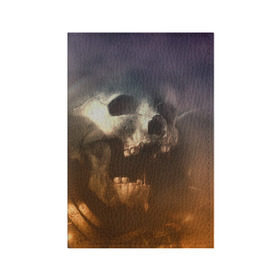 Обложка для паспорта матовая кожа с принтом Doom в Екатеринбурге, натуральная матовая кожа | размер 19,3 х 13,7 см; прозрачные пластиковые крепления | doom | skull | slayer | палач | скелет | череп