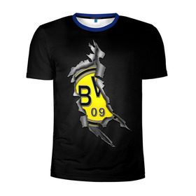 Мужская футболка 3D спортивная с принтом BVB в Екатеринбурге, 100% полиэстер с улучшенными характеристиками | приталенный силуэт, круглая горловина, широкие плечи, сужается к линии бедра | боруссия | дортмунд
