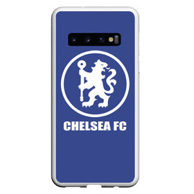 Чехол для Samsung Galaxy S10 с принтом Chelsea FC в Екатеринбурге, Силикон | Область печати: задняя сторона чехла, без боковых панелей | chelsea | англия | премьер лига | фанат | футбол | футболист | челси