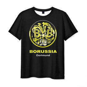 Мужская футболка 3D с принтом Borussia Dortmund в Екатеринбурге, 100% полиэфир | прямой крой, круглый вырез горловины, длина до линии бедер | боруссия | дортмунд