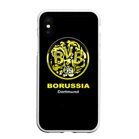 Чехол для iPhone XS Max матовый с принтом Borussia Dortmund в Екатеринбурге, Силикон | Область печати: задняя сторона чехла, без боковых панелей | боруссия | дортмунд