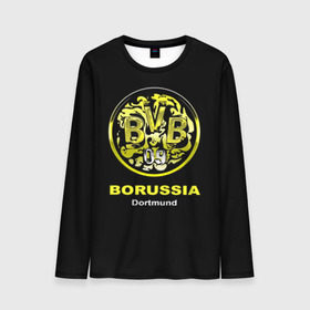 Мужской лонгслив 3D с принтом Borussia Dortmund в Екатеринбурге, 100% полиэстер | длинные рукава, круглый вырез горловины, полуприлегающий силуэт | боруссия | дортмунд