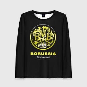 Женский лонгслив 3D с принтом Borussia Dortmund в Екатеринбурге, 100% полиэстер | длинные рукава, круглый вырез горловины, полуприлегающий силуэт | боруссия | дортмунд
