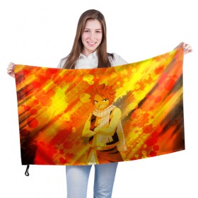 Флаг 3D с принтом Fire в Екатеринбурге, 100% полиэстер | плотность ткани — 95 г/м2, размер — 67 х 109 см. Принт наносится с одной стороны | fairy tail | хвост феи