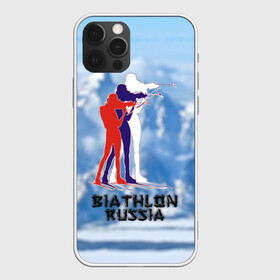 Чехол для iPhone 12 Pro с принтом Biathlon russia в Екатеринбурге, силикон | область печати: задняя сторона чехла, без боковых панелей | биатлон