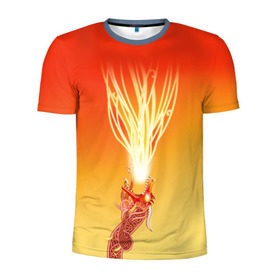 Мужская футболка 3D спортивная с принтом Dragon lore в Екатеринбурге, 100% полиэстер с улучшенными характеристиками | приталенный силуэт, круглая горловина, широкие плечи, сужается к линии бедра | Тематика изображения на принте: counter | cs | go | strike
