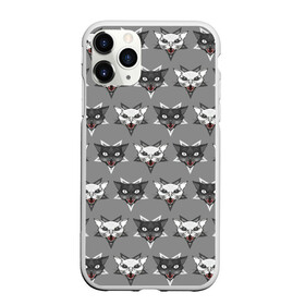 Чехол для iPhone 11 Pro матовый с принтом Злые котики в Екатеринбурге, Силикон |  | дьявол | звезда | кот | котик | кошка | милота | пентаграмма | серый | юмор