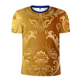 Мужская футболка 3D спортивная с принтом Золотой пассаж в Екатеринбурге, 100% полиэстер с улучшенными характеристиками | приталенный силуэт, круглая горловина, широкие плечи, сужается к линии бедра | vppd | золото | премиум | эксклюзив
