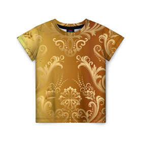 Детская футболка 3D с принтом Золотой пассаж в Екатеринбурге, 100% гипоаллергенный полиэфир | прямой крой, круглый вырез горловины, длина до линии бедер, чуть спущенное плечо, ткань немного тянется | Тематика изображения на принте: vppd | золото | премиум | эксклюзив