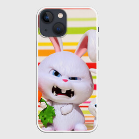 Чехол для iPhone 13 mini с принтом Злой кролик в Екатеринбурге,  |  | животные | злой | игрушка | кролик | мультфильм | тайная жизнь домашних животных