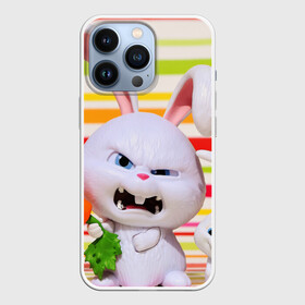 Чехол для iPhone 13 Pro с принтом Злой кролик в Екатеринбурге,  |  | Тематика изображения на принте: животные | злой | игрушка | кролик | мультфильм | тайная жизнь домашних животных