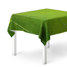 Скатерть 3D с принтом Листик 2 в Екатеринбурге, 100% полиэстер (ткань не мнется и не растягивается) | Размер: 150*150 см | Тематика изображения на принте: зеленый | зелень | лист | природа | растения