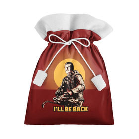 Подарочный 3D мешок с принтом Сталин: I`ll Be Back в Екатеринбурге, 100% полиэстер | Размер: 29*39 см | история | о.м.с.к. | революция | ссср | сталин | супергерои