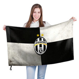 Флаг 3D с принтом Juventus FC в Екатеринбурге, 100% полиэстер | плотность ткани — 95 г/м2, размер — 67 х 109 см. Принт наносится с одной стороны | juve | италия | клуб | фк | футбол | футбольный | ювентус