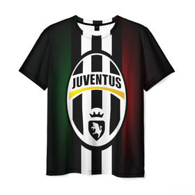 Мужская футболка 3D с принтом Juventus FC в Екатеринбурге, 100% полиэфир | прямой крой, круглый вырез горловины, длина до линии бедер | juve | италия | клуб | фк | футбол | футбольный | ювентус