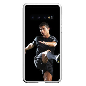 Чехол для Samsung Galaxy S10 с принтом Роналдо в Екатеринбурге, Силикон | Область печати: задняя сторона чехла, без боковых панелей | real | ronaldo | реал мадрид | роналдо | футбол | футболист