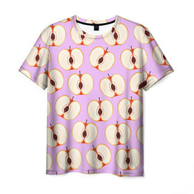 Мужская футболка 3D с принтом Молодильные яблочки в Екатеринбурге, 100% полиэфир | прямой крой, круглый вырез горловины, длина до линии бедер | life in da trash | vogue | алена двойченкова | вог | двойченкова | егор дружинин | мига | мигель | молодильные яблочки | персики | танцы | танцы на тнт | тнт | яблоки | яблочки